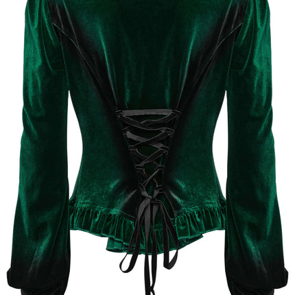 Punk Rave Fawn Gradient Printed Shirt in Green