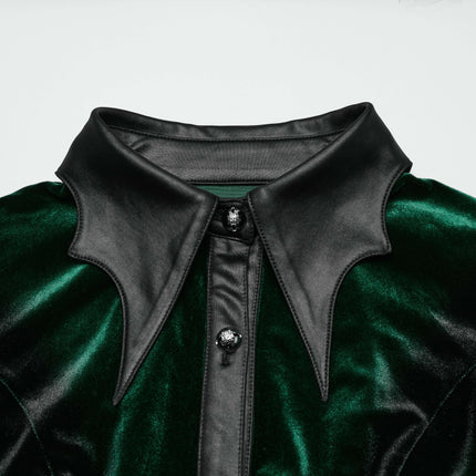 Punk Rave Fawn Gradient Printed Shirt in Green