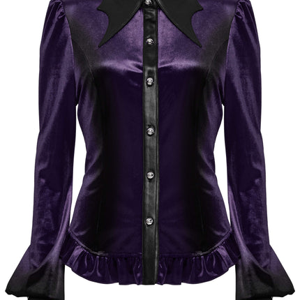 Punk Rave Fawn Gradient Printed Shirt in Violet
