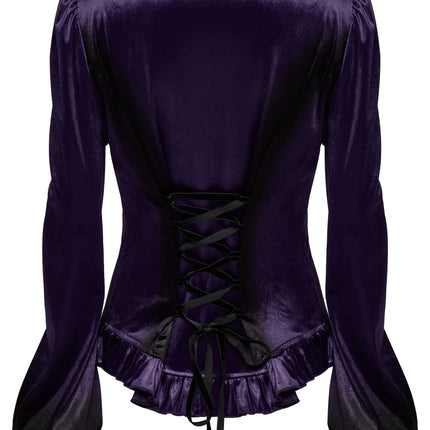 Punk Rave Fawn Gradient Printed Shirt in Violet