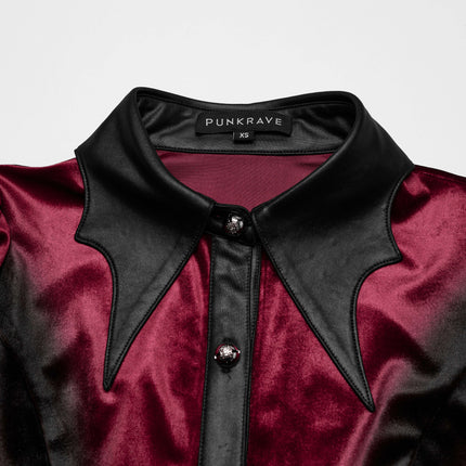 Punk Rave Fawn Gradient Printed Shirt in Red