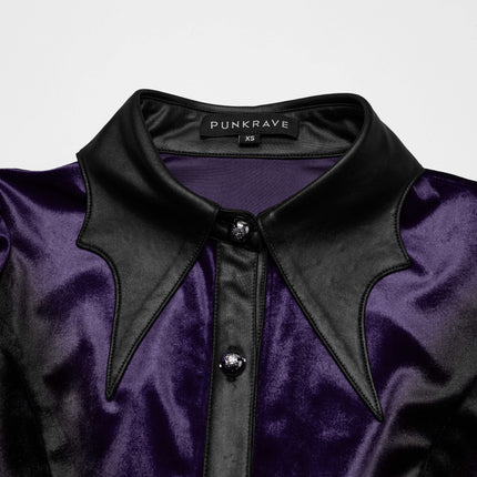 Punk Rave Fawn Gradient Printed Shirt in Violet