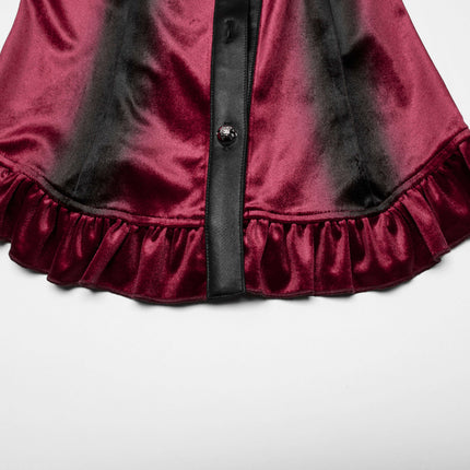 Punk Rave Fawn Gradient Printed Shirt in Red