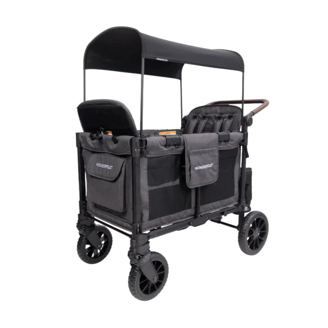 Wonderfold W4 Luxe Pro Stroller Wagon - Charcoal Grey
