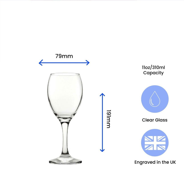 100% Chance Of Wine - Engraved Novelty Wine Glass