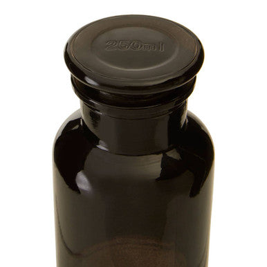 Apothecary Black Glass Reagent Bottle