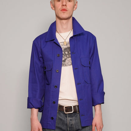 Cotton Workshirt in French Blue