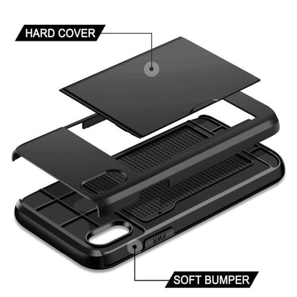 Premium Leather Card Holder Phone Case - Slim Wallet Case for iPhone