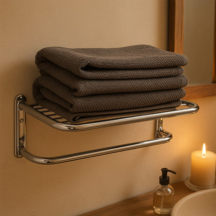 Dara Chrome Finish Wall Mountable Towel Shelf