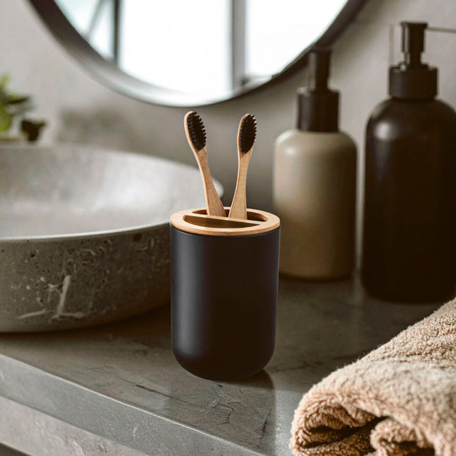 Canyon Black Toothbrush Holder