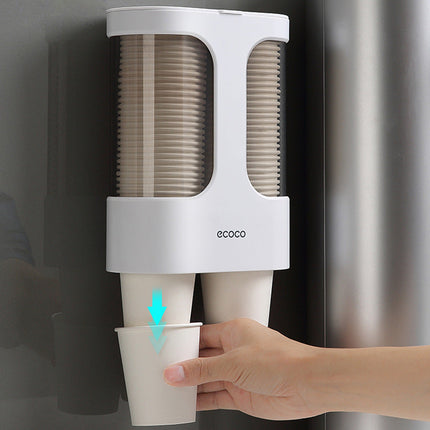 Disposable Paper Cups Dispenser - Wall Mounted Cup Holder for Water Dispenser Kitchen Office