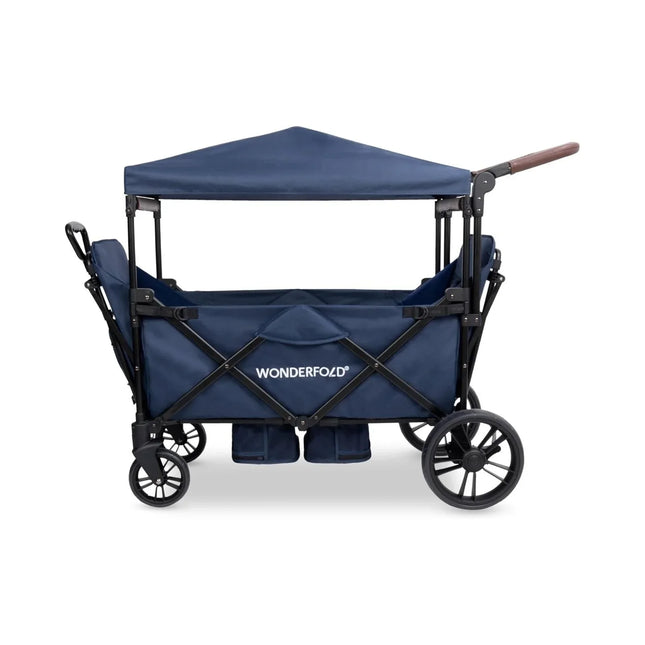 Wonderfold X2R Push & Pull Quad Stroller Wagon - Sapphire Navy