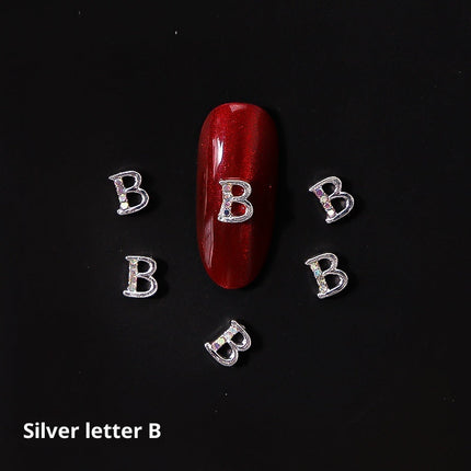 26 Letter Alloy Nail Ornament Nail Crystal