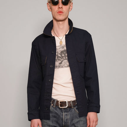 Cotton Workshirt in Navy Blue
