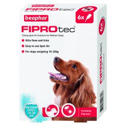 Beaphar FIPROtec Spot-On for Medium Dogs 6 pipettes