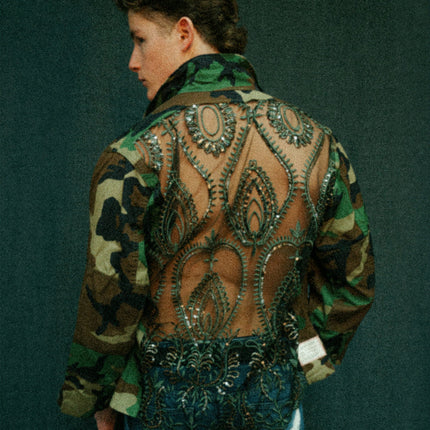 Party Back Shirt - Silver Art-Deco - Camo