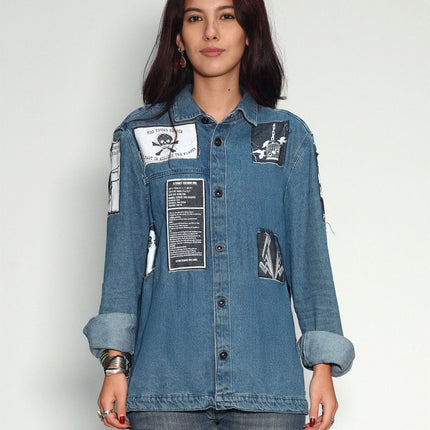 Denim Patched Shirt