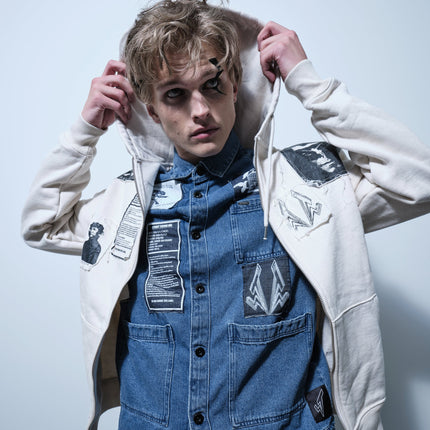 Patched Denim Overshirt