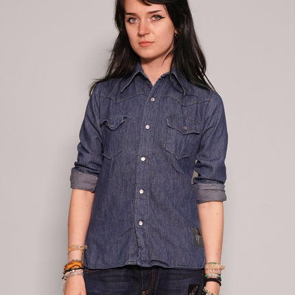 Party Back Shirt - Slim Fit - Gold Sequin