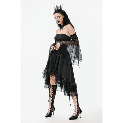 Dark in Love Seraphine Black Lace Ruffle Arm Sleeves