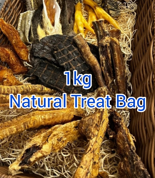 1kg Natural Dog Treat Bag