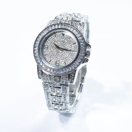 Baguette Watch - White Gold
