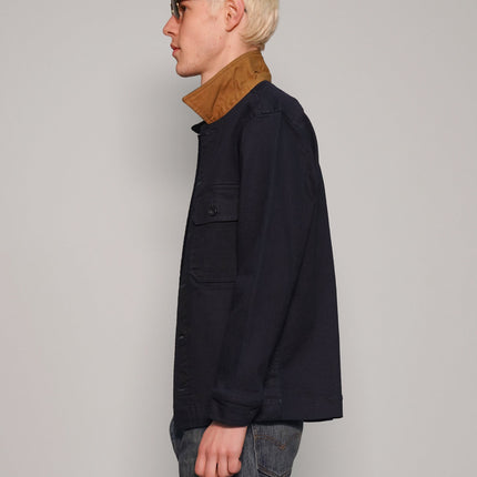 Cotton Workshirt in Navy Blue