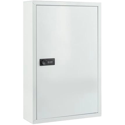 safes uk Medcab Medical Cabinet | Wall-Mounted First Aid Metal Box with Mechanical Combination Lock | Hospital Clinic Medicine Storage Safe |