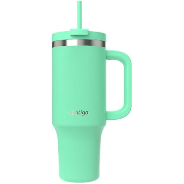Contigo Streeterville Tumbler 1200 ml with Handle, Stainless Steel Vacuum Insulated Water Bottle with Straw and Lid, Cold for 29 Hours, Travel Mug, Thermal Flask, BPA Free