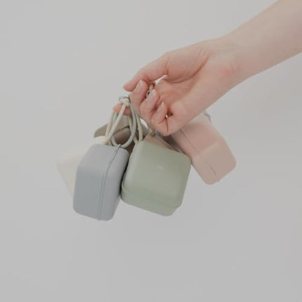 BIBS Pacifier Box with Strap. Soother Holder and Steriliser case. 100% BPA Free Food-Grade Material. Made in Denmark. Ivory