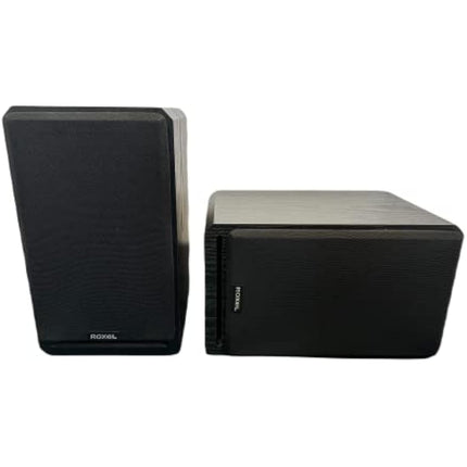 Roxel RBS-300 Passive Bookshelf Speaker, Black Wood Effect Cabinet with 4 inch Enhanced Carbon Fibre Woofer, 1 Inch Silk Dome Tweeter, Detailed and Refined Sound150W RMS (Black Wood)