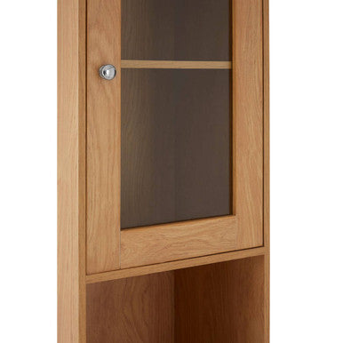 Portland Tall Oak Veneer Cabinet