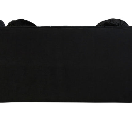 2 Seater Black Velvet Sofa, Farah