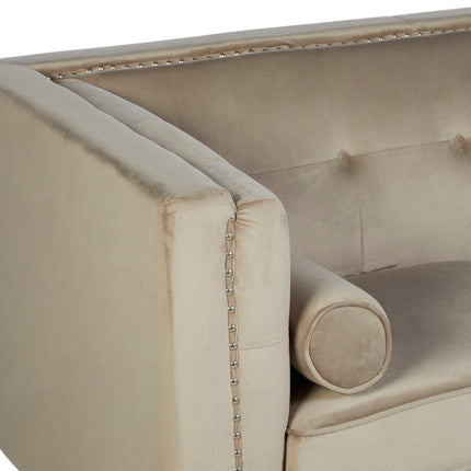 2 Seater Mink Velvet Sofa, Felisa