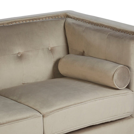 2 Seater Mink Velvet Sofa, Felisa