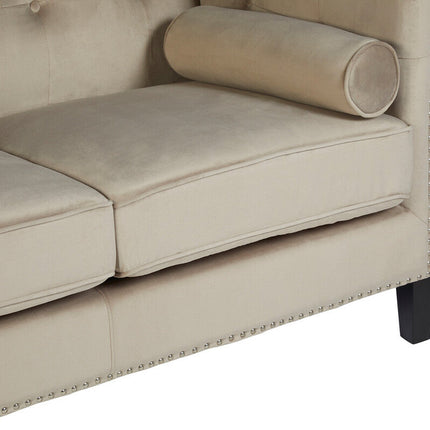 2 Seater Mink Velvet Sofa, Felisa