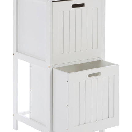 Salon white wood 2 Drawer cabinet