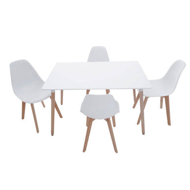 Varberg 5Pc White Dining Set