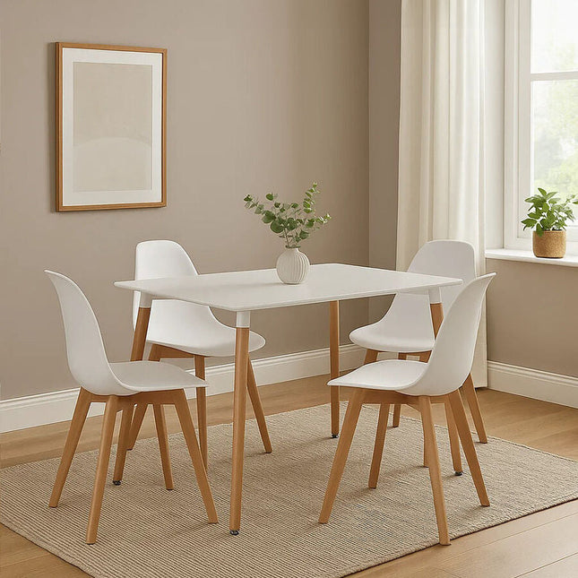 Varberg 5Pc White Dining Set