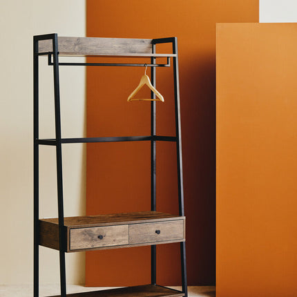 Bradbury Dark Oak Effect Open Wardrobe