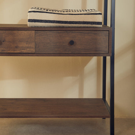 Bradbury Dark Oak Effect Open Wardrobe