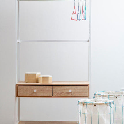 Bradbury Natural Oak Effect Open Wardrobe