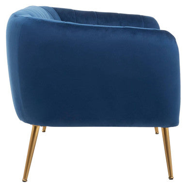 2 Seater Blue Velvet Sofa, Larissa