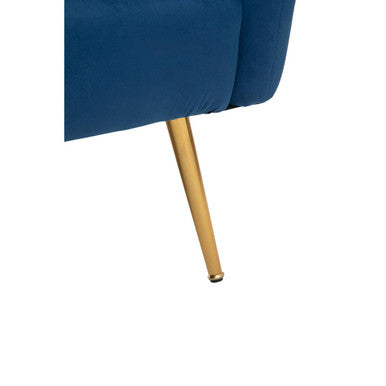 2 Seater Blue Velvet Sofa, Larissa