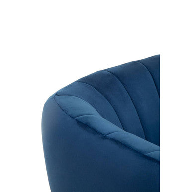 2 Seater Blue Velvet Sofa, Larissa