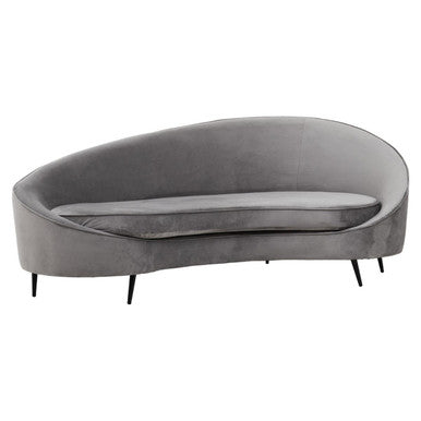 3 Seater Grey Velvet Sofa, Hasina