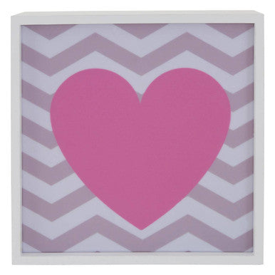 Pink Heart LED Light Box