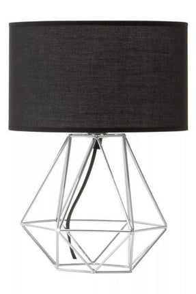 Wyra Black And Chrome Finish Table Lamp