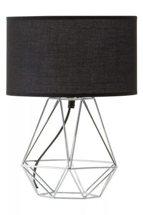 Wyra Black And Chrome Finish Table Lamp
