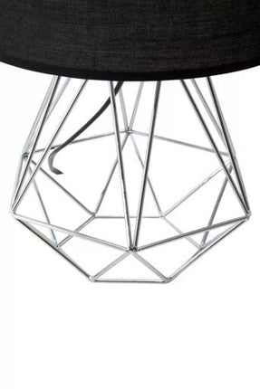 Wyra Black And Chrome Finish Table Lamp
